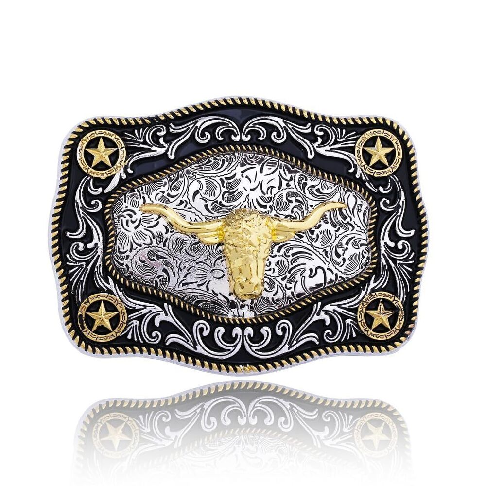 1882 Longhorn Belt Buckle Western Cowboy Belt Buckle